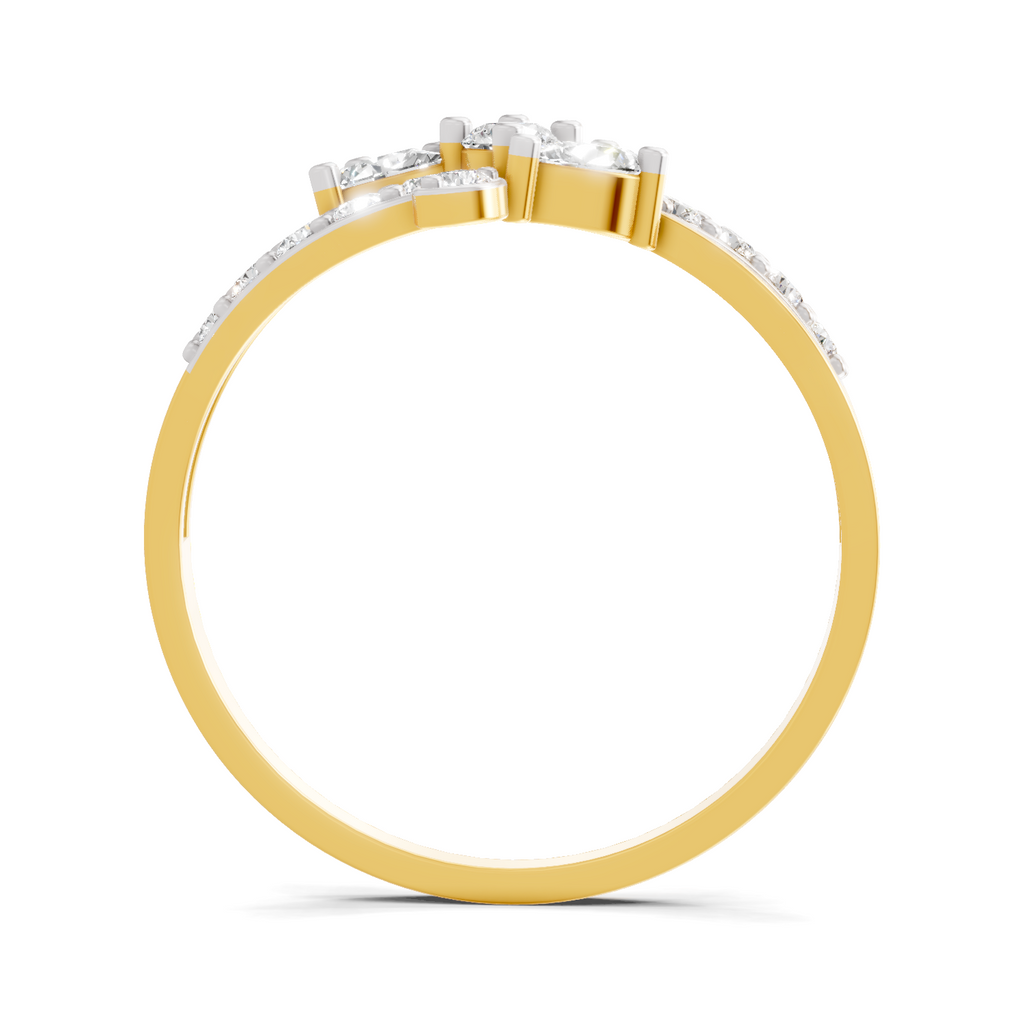 0.47 Carat Pear Shape Diamond Floral Ring