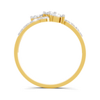 0.47 Carat Pear Shape Diamond Floral Ring