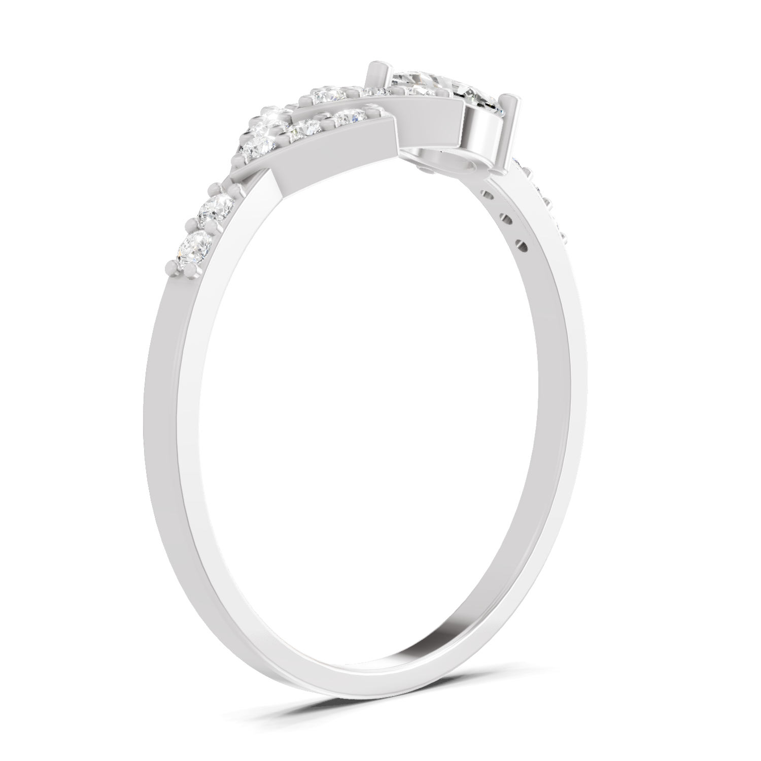 0.46 Carat Pear Diamond Solitaire Ring