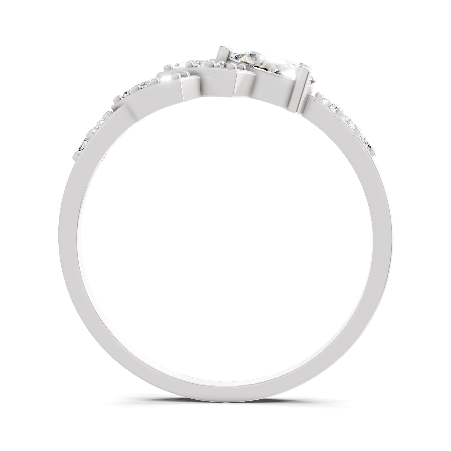 0.46 Carat Pear Diamond Solitaire Ring