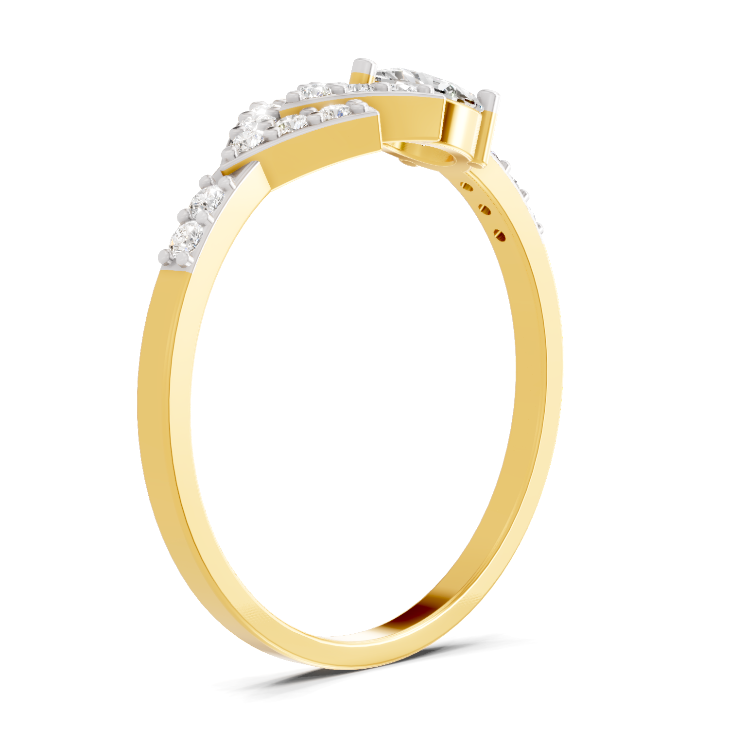 0.46 Carat Pear Diamond Solitaire Ring