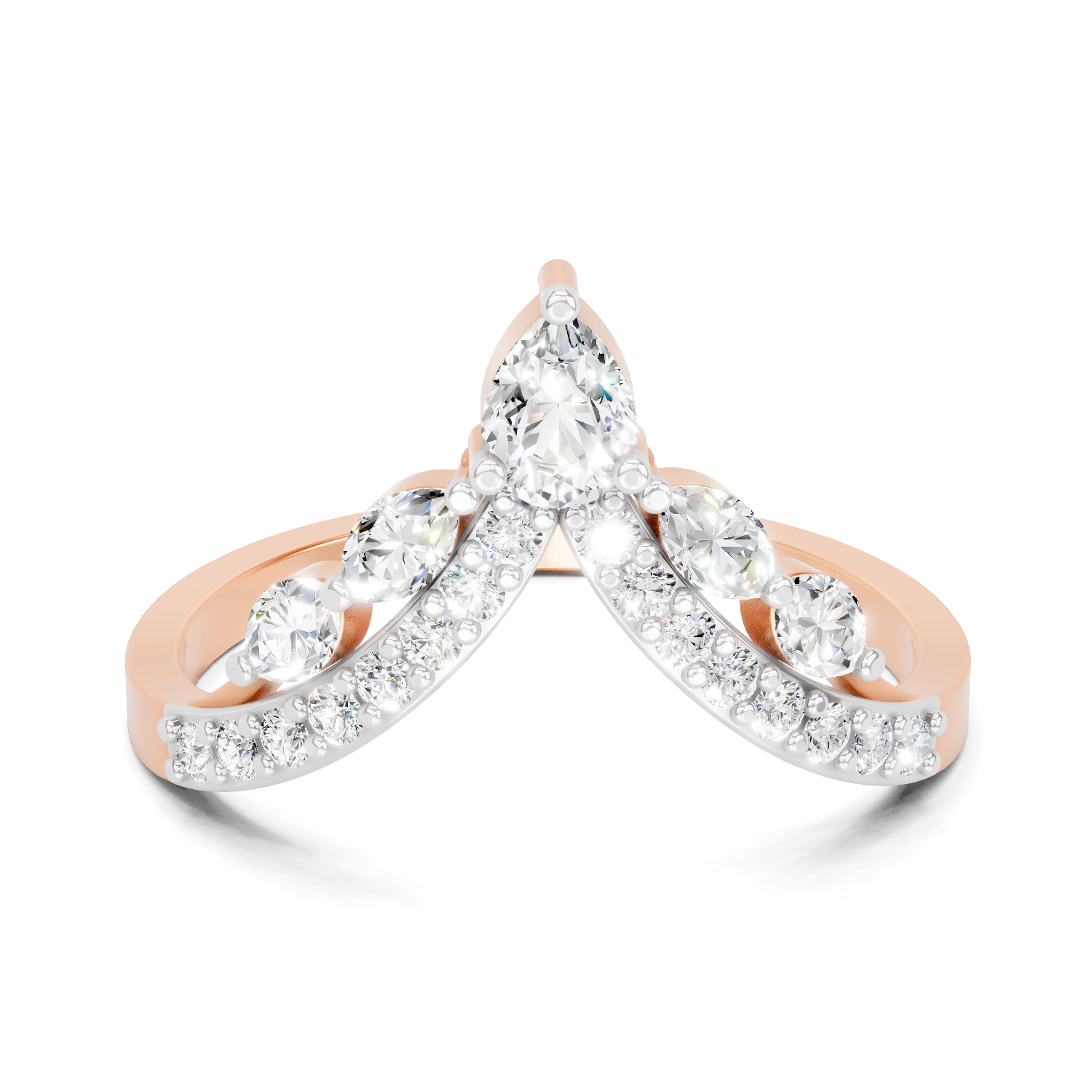 Sparkles 0.48 Ct Lab Grown Diamond Chevron Ring