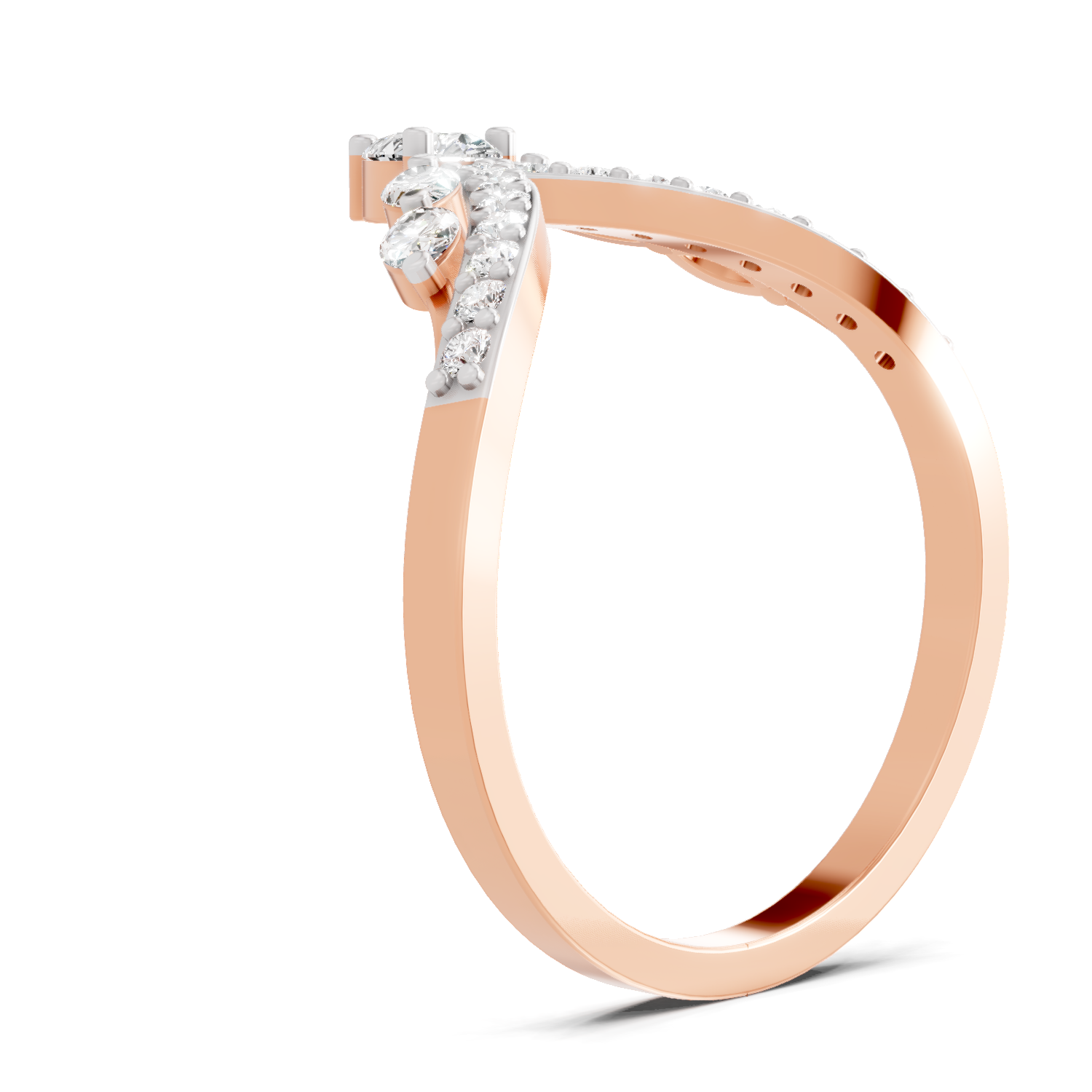 Sparkles 0.48 Ct Lab Grown Diamond Chevron Ring