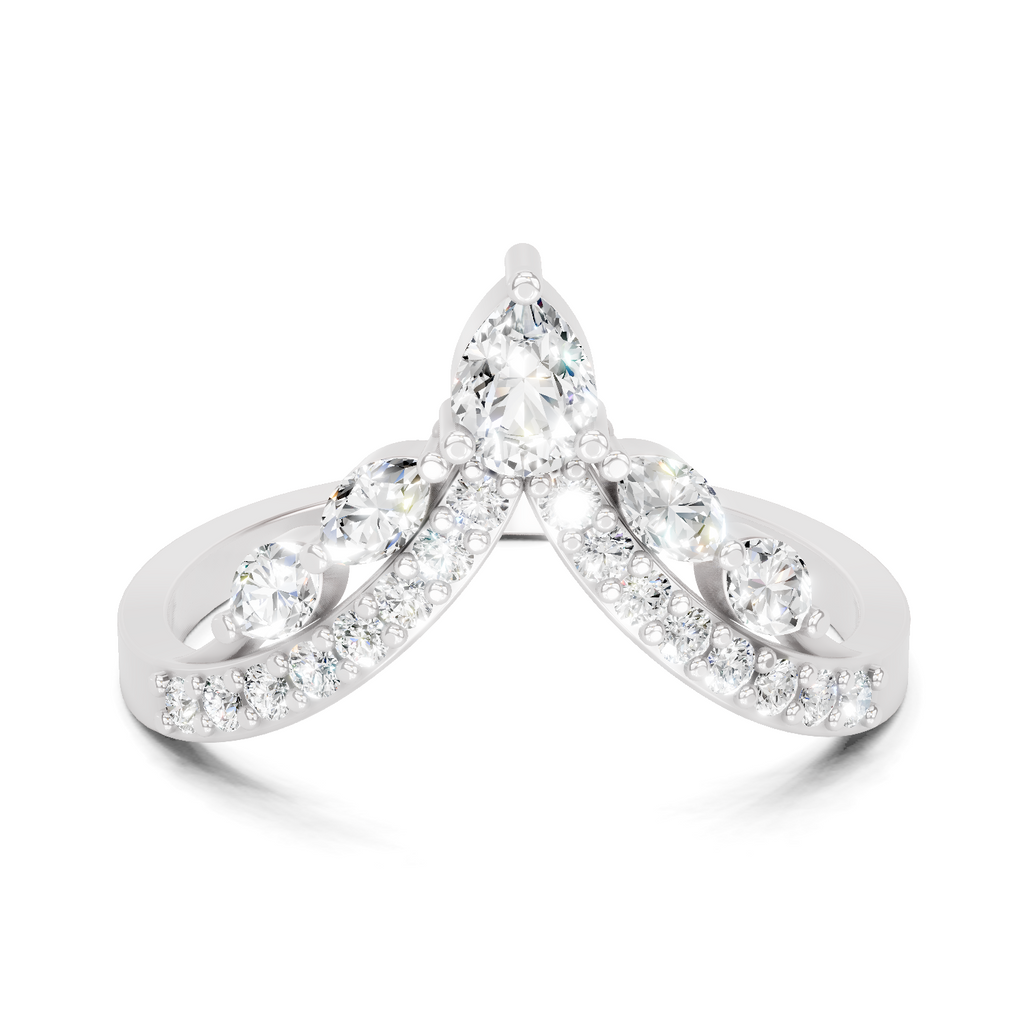 Sparkles 0.48 Ct Lab Grown Diamond Chevron Ring