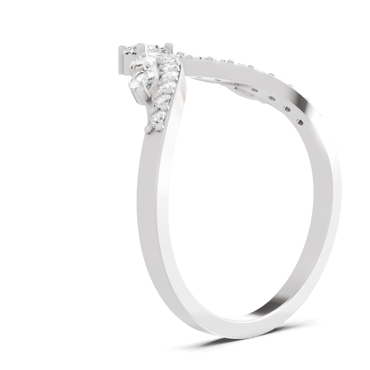 Sparkles 0.48 Ct Lab Grown Diamond Chevron Ring