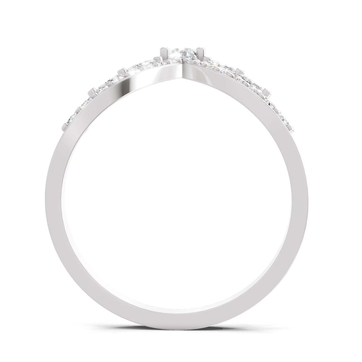 Sparkles 0.48 Ct Lab Grown Diamond Chevron Ring