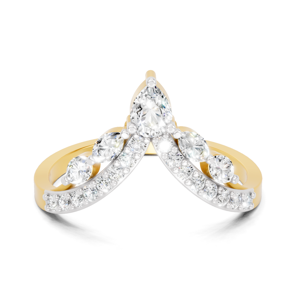 Sparkles 0.48 Ct Lab Grown Diamond Chevron Ring