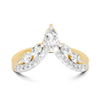 Sparkles 0.48 Ct Lab Grown Diamond Chevron Ring