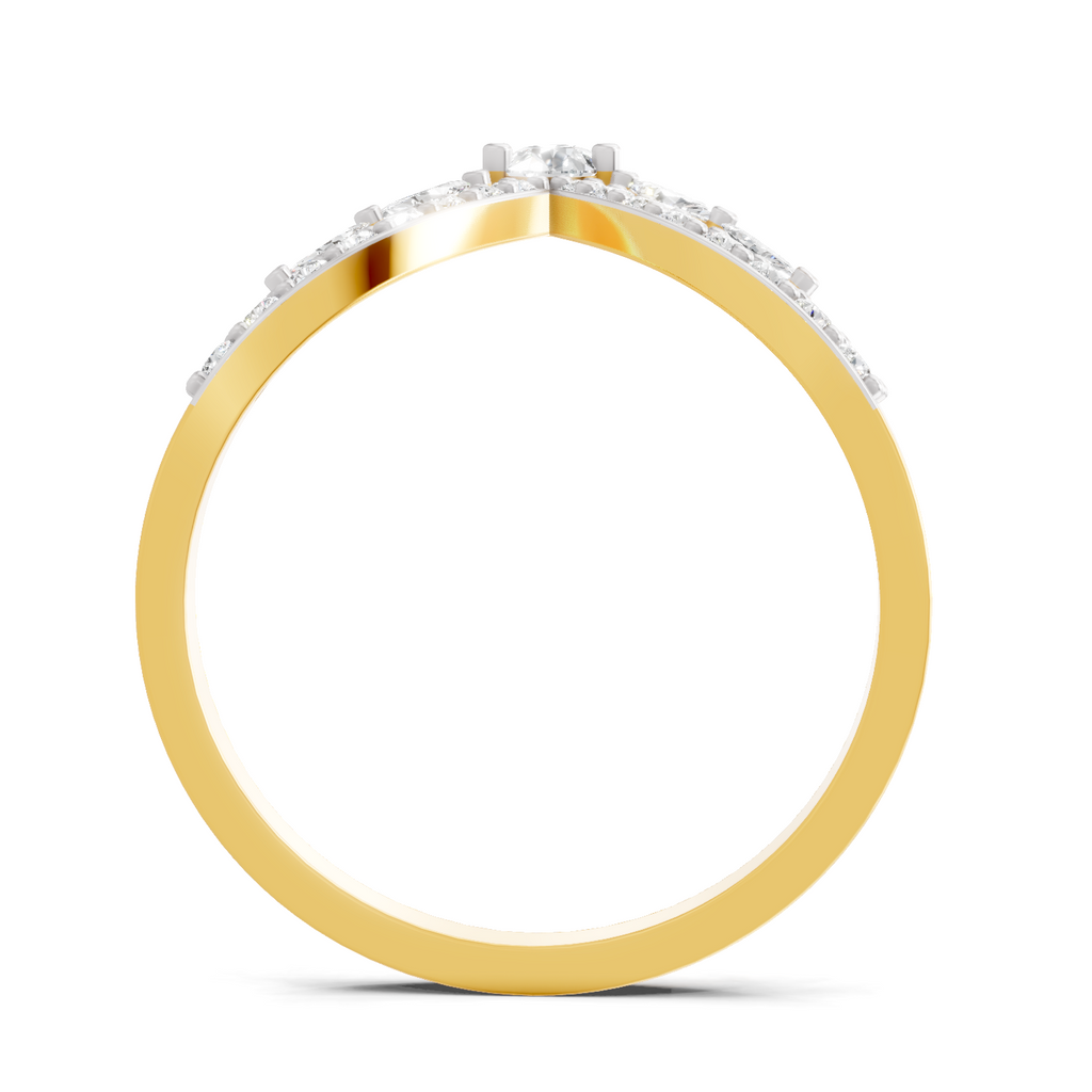 Sparkles 0.48 Ct Lab Grown Diamond Chevron Ring