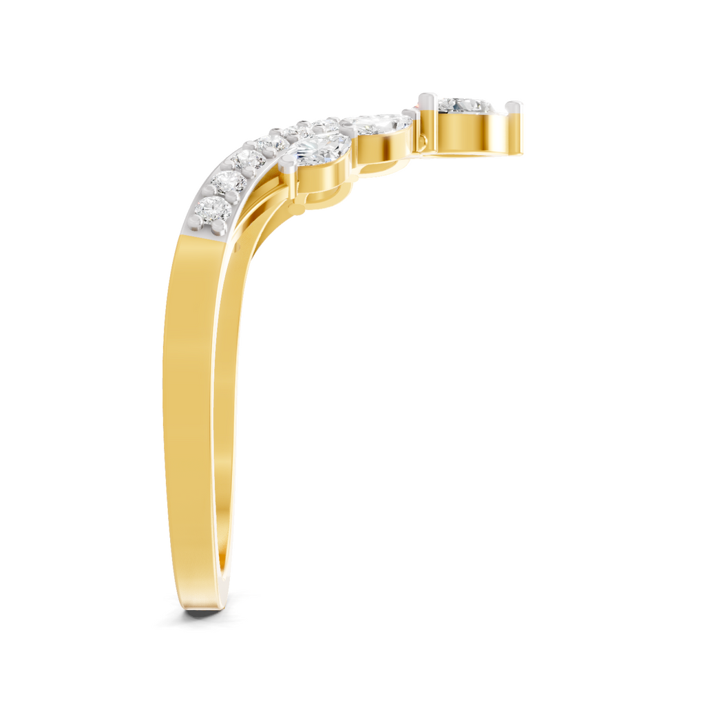 Sparkles 0.48 Ct Lab Grown Diamond Chevron Ring