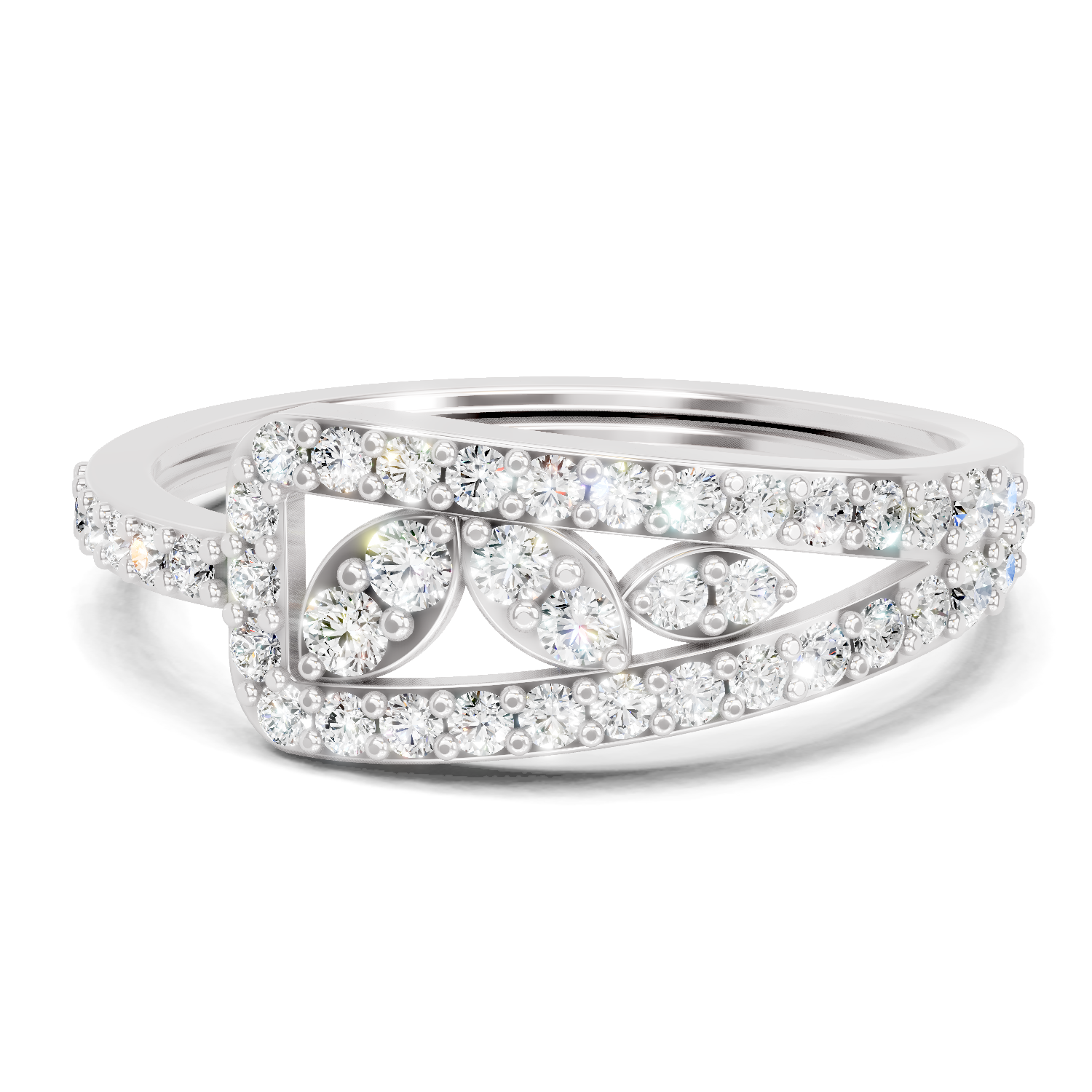 0.49 Carat Diamond Cluster Ring