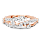 0.58 Carat Pear Diamond Multi-Row Bypass Ring