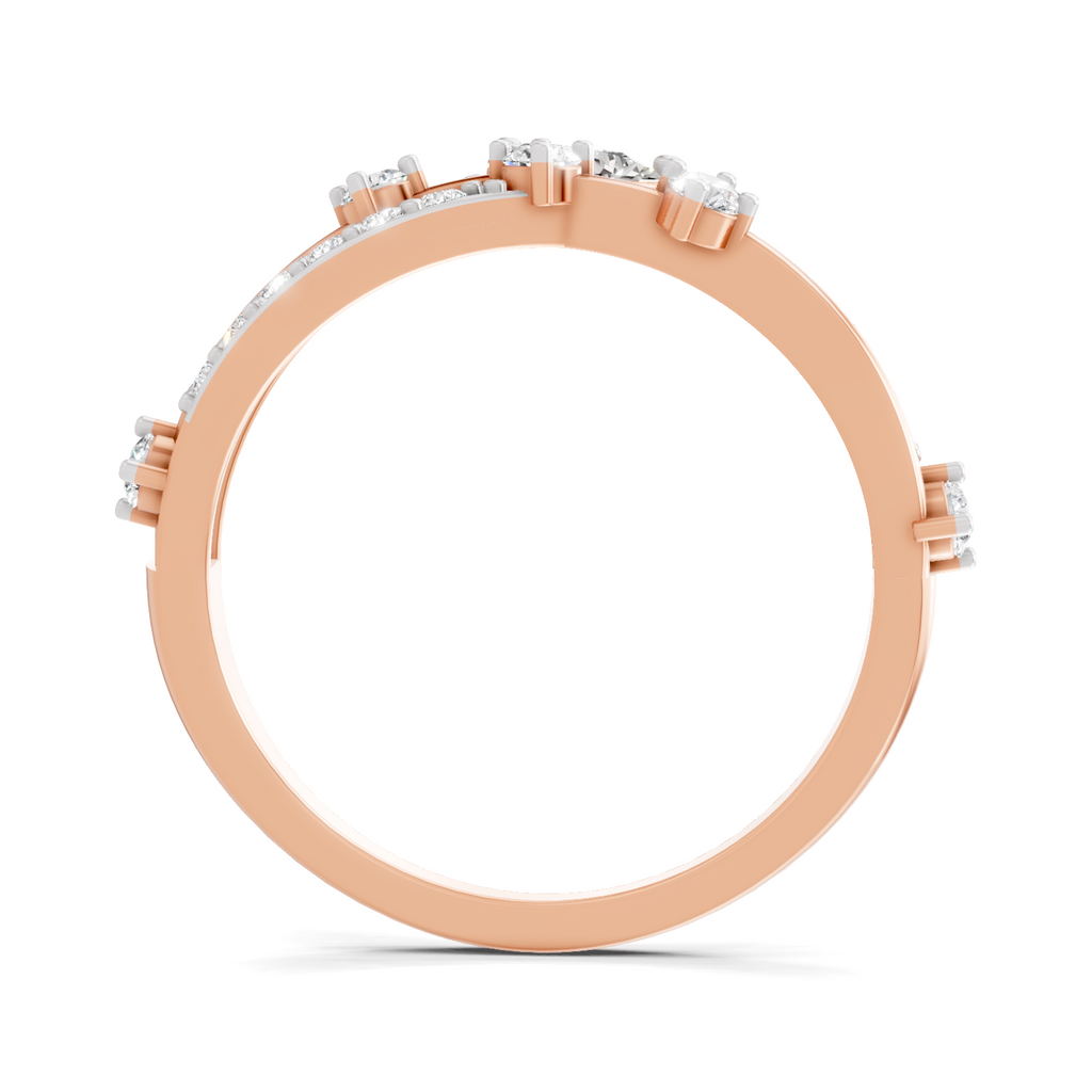 0.58 Carat Pear Diamond Multi-Row Bypass Ring