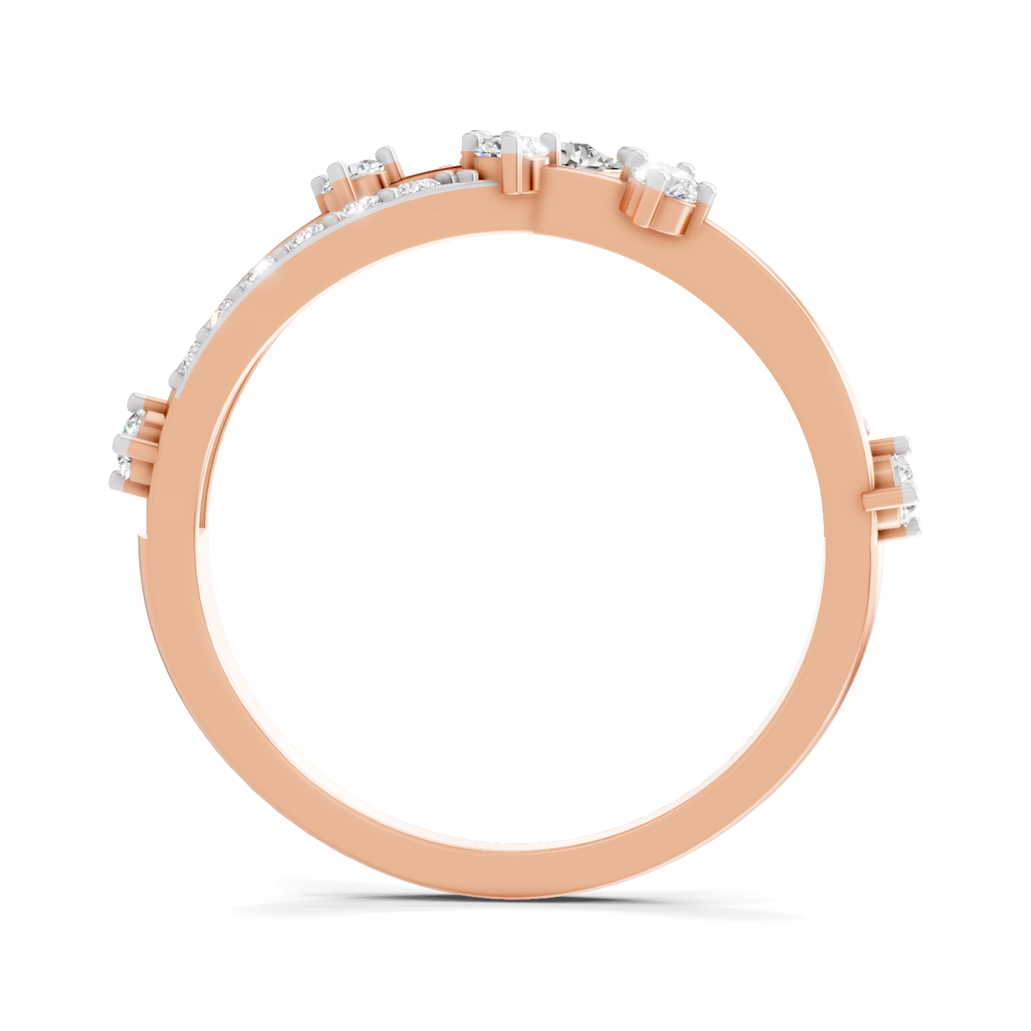 0.58 Carat Pear Diamond Multi-Row Bypass Ring