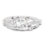 0.58 Carat Pear Diamond Multi-Row Bypass Ring