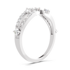 0.58 Carat Pear Diamond Multi-Row Bypass Ring