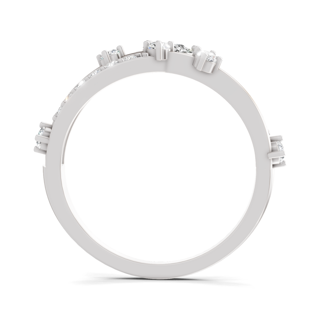 0.58 Carat Pear Diamond Multi-Row Bypass Ring