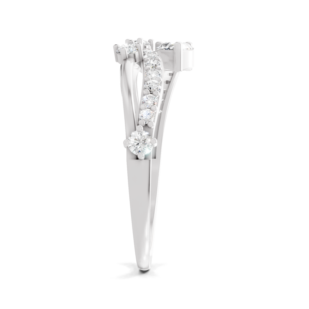 0.58 Carat Pear Diamond Multi-Row Bypass Ring