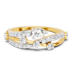 0.58 Carat Pear Diamond Multi-Row Bypass Ring