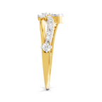 0.58 Carat Pear Diamond Multi-Row Bypass Ring