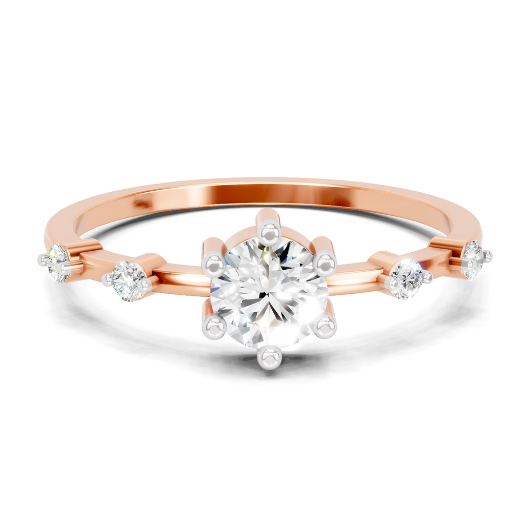0.58 Carat Pear Diamond Multi-Row Bypass Ring