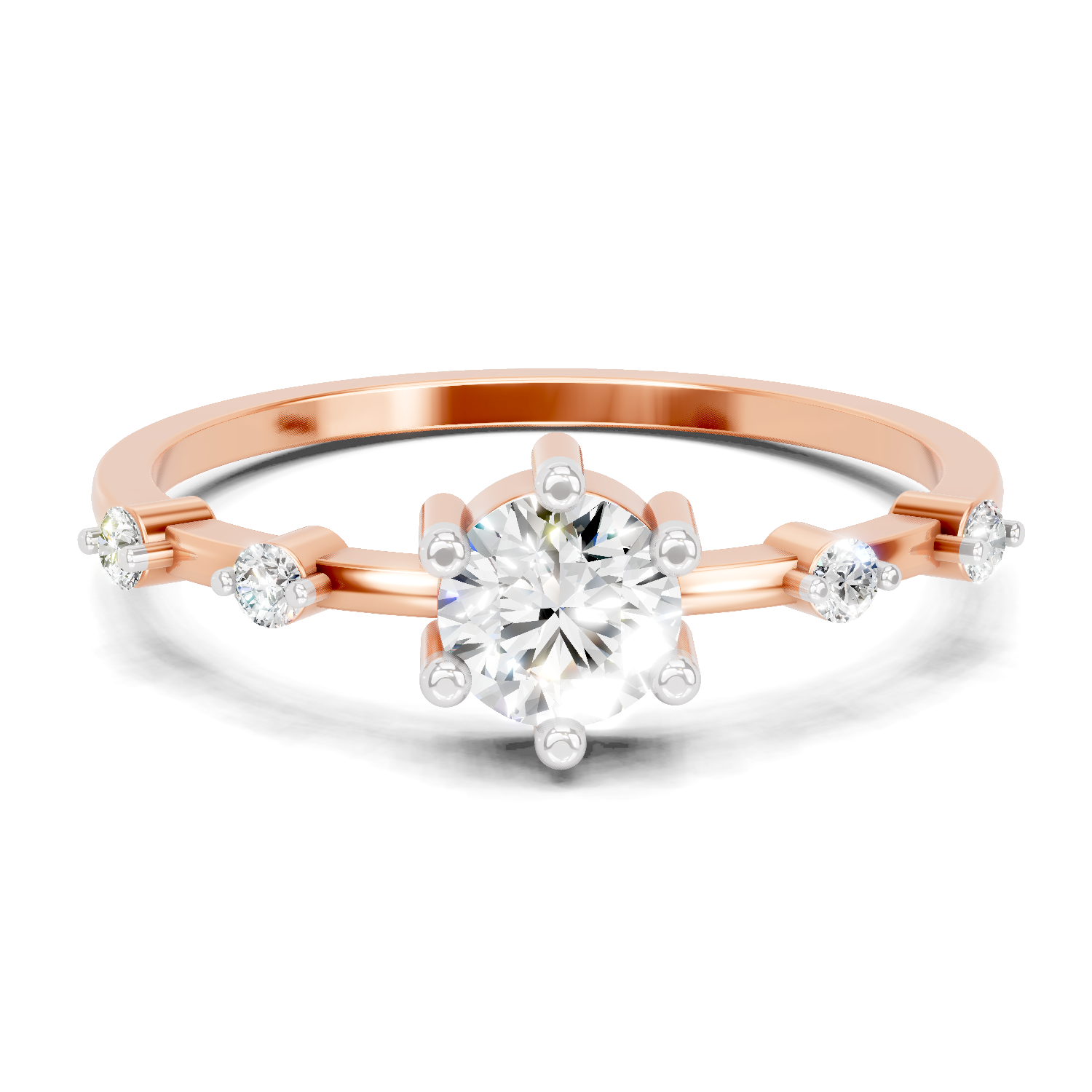 0.58 Carat Pear Diamond Multi-Row Bypass Ring