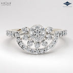 Arias by Lara Dutta Scattered Pave Leaf Diamond Ring