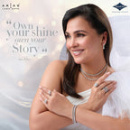 Arias by Lara Dutta Scattered Pave Leaf Diamond Ring