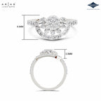 Arias by Lara Dutta Scattered Pave Leaf Diamond Ring