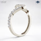 Arias by Lara Dutta Bypass Swirl Diamond Ring