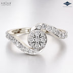 Arias by Lara Dutta Bypass Swirl Diamond Ring