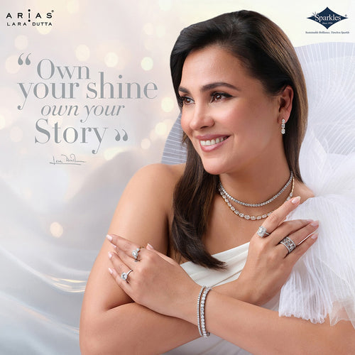 Arias by Lara Dutta Bypass Swirl Diamond Ring