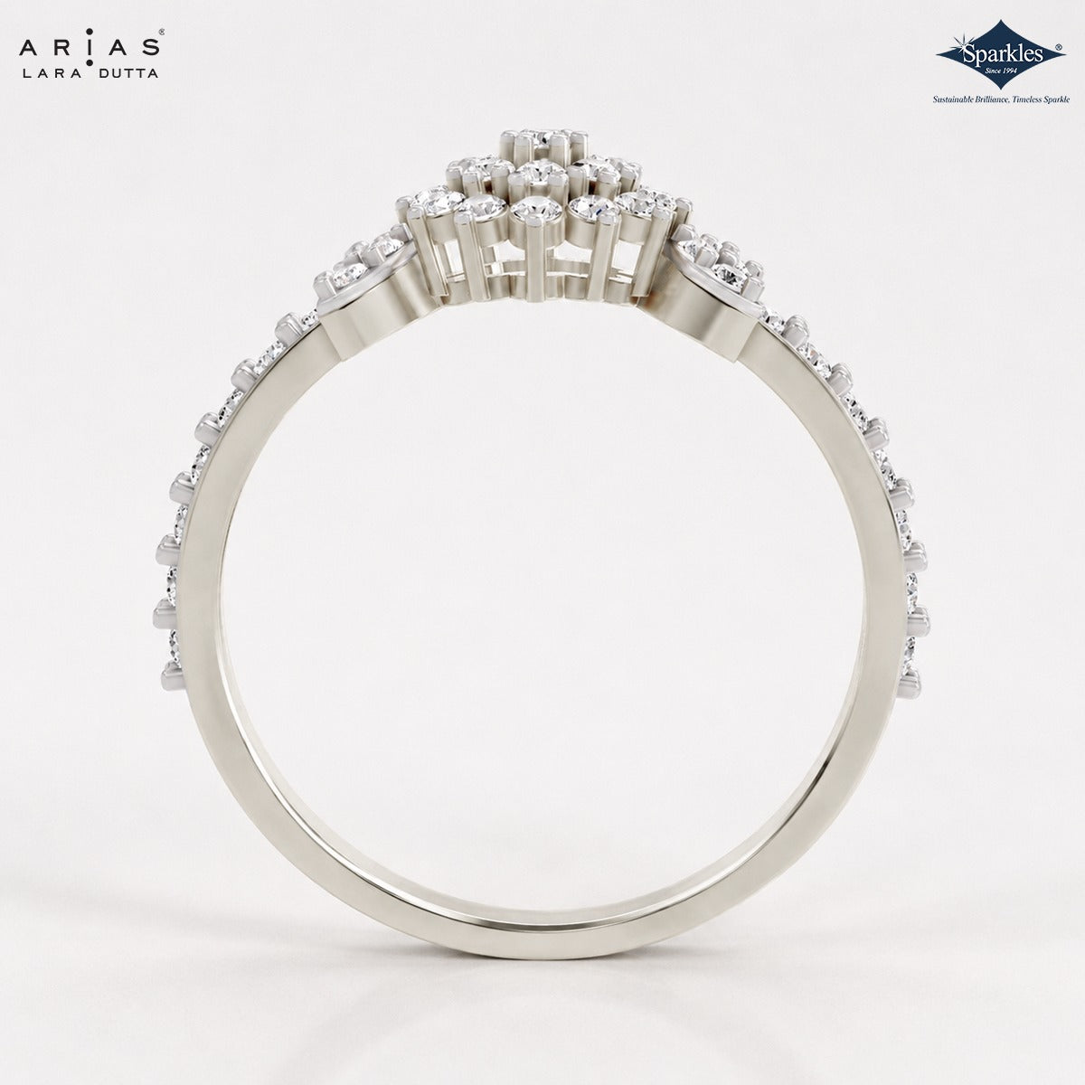 Arias by Lara Dutta Regal Fan Flare Diamond Ring