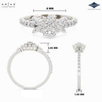 Arias by Lara Dutta Regal Fan Flare Diamond Ring