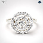 Arias by Lara Dutta Double Halo Orbit Diamond Ring