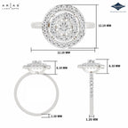 Arias by Lara Dutta Double Halo Orbit Diamond Ring