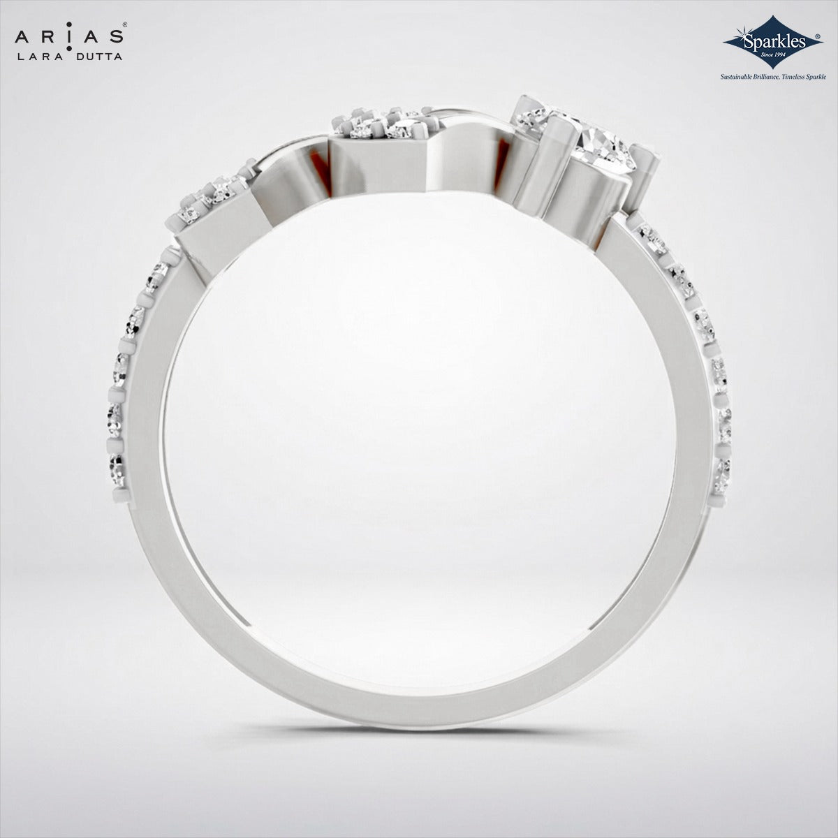 Arias by Lara Dutta Crescent Embrace Diamond Ring