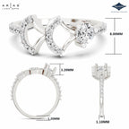 Arias by Lara Dutta Crescent Embrace Diamond Ring