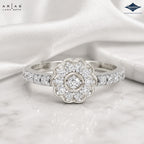 Arias by Lara Dutta Blooming Halo Flower Diamond Ring