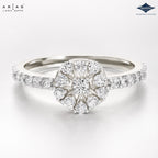 Arias by Lara Dutta Radiant Halo Cluster Diamond Ring