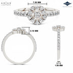 Arias by Lara Dutta Radiant Halo Cluster Diamond Ring