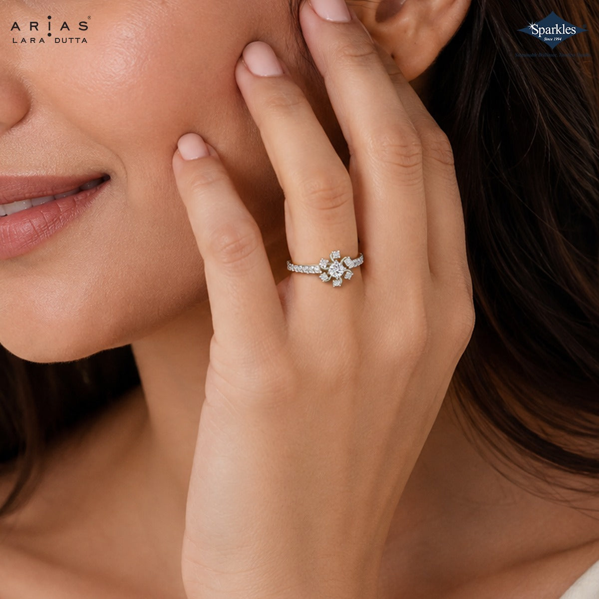 Arias by Lara Dutta Daisy Bloom Diamond Ring