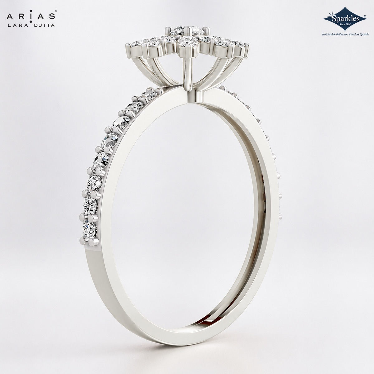 Sparkles Arias by Lara Dutta Starburst Bloom Diamond Ring