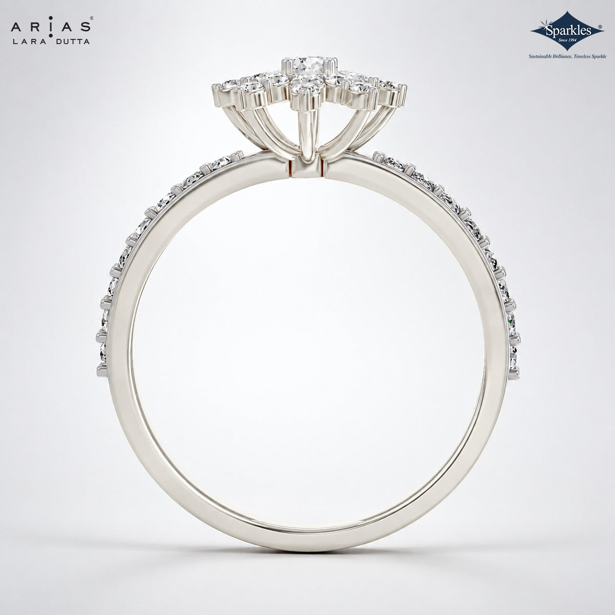 Sparkles Arias by Lara Dutta Starburst Bloom Diamond Ring