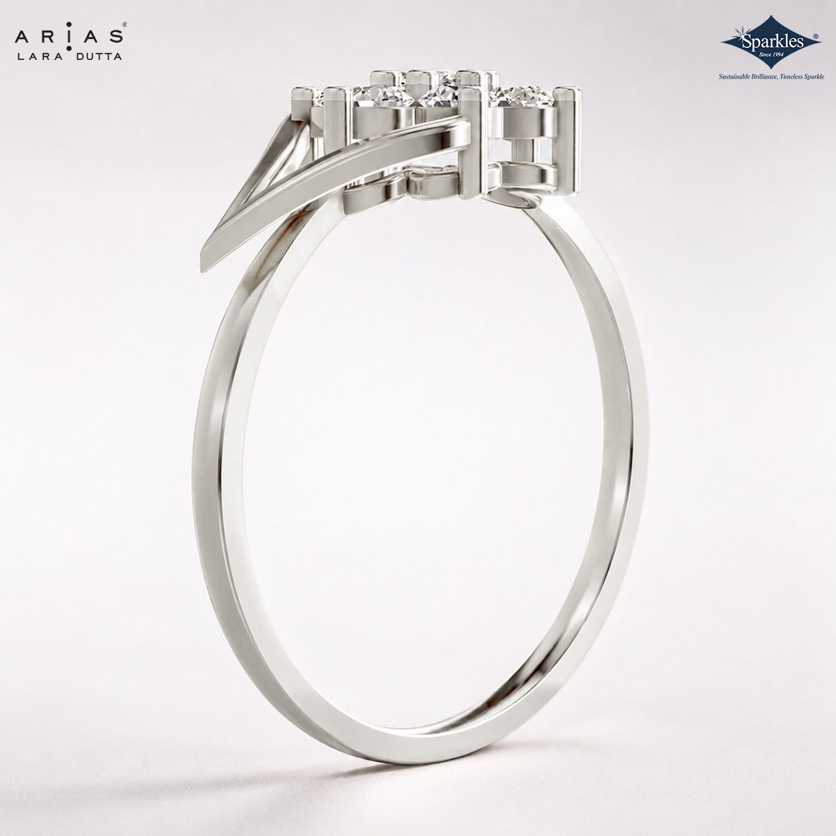 Arias by Lara Dutta Leaf Whisper Diamond Ring