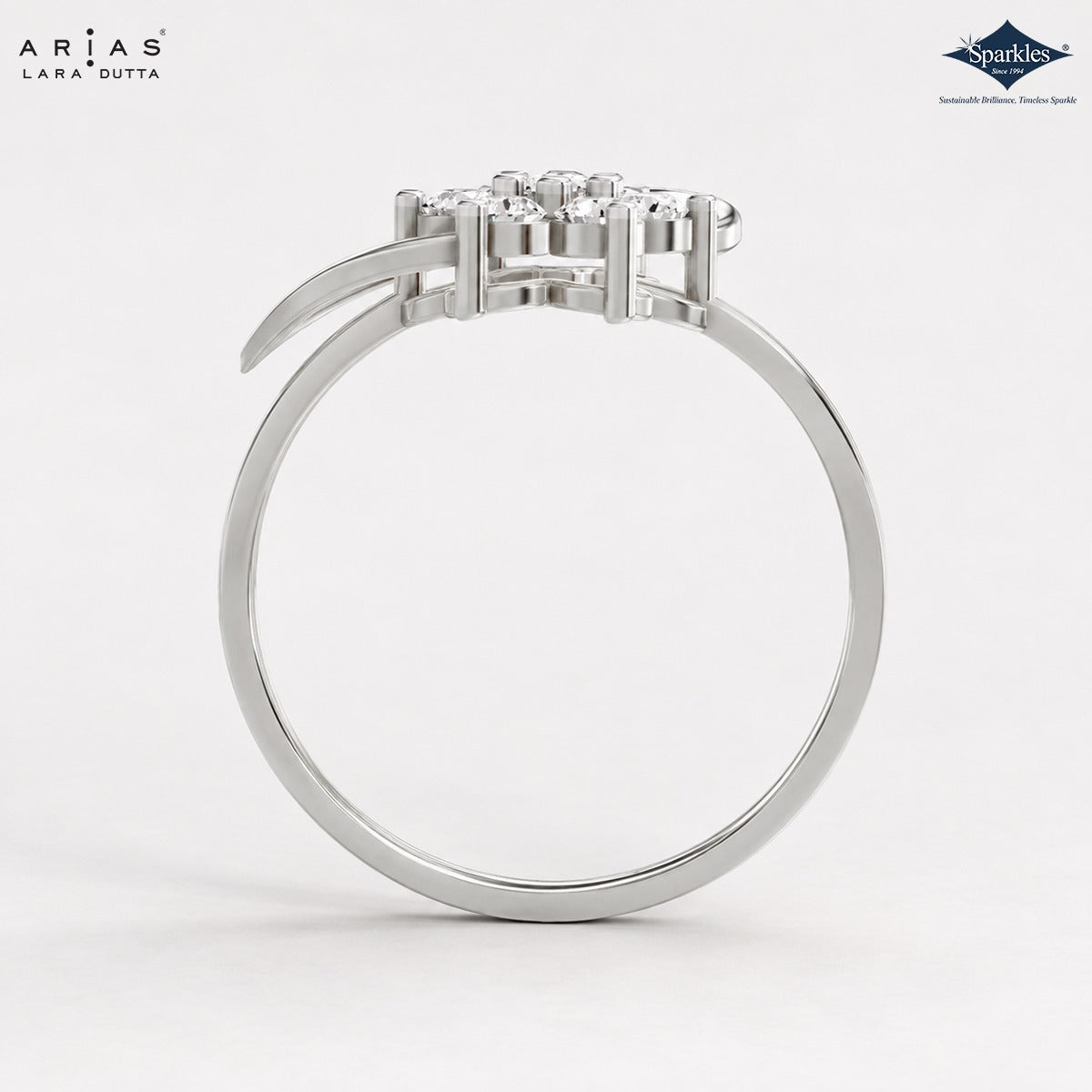 Arias by Lara Dutta Leaf Whisper Diamond Ring
