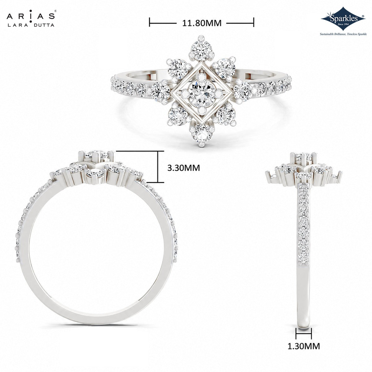 Arias by Lara Dutta Celestial Star Diamond Ring