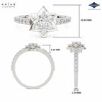Arias by Lara Dutta Six-Point Star Diamond Ring