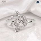 Arias by Lara Dutta Crescent Crown Diamond Ring