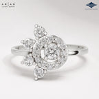 Arias by Lara Dutta Crescent Crown Diamond Ring